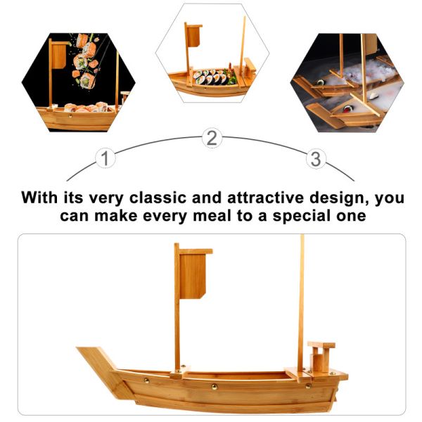 Customized Nature Color 80CM Sushi Boat Tray