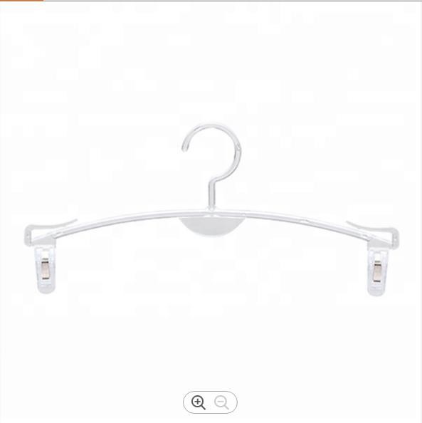 28cm Thick Plastic Hangers , Clips Clear Plastic Coat Hangers