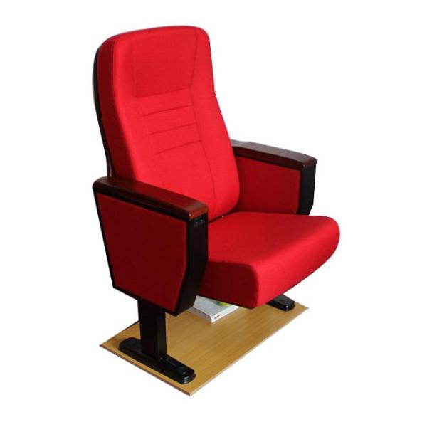 High Pressure Plywood Armrest Red Folding Auditorium Chairs 5 Years Warranty