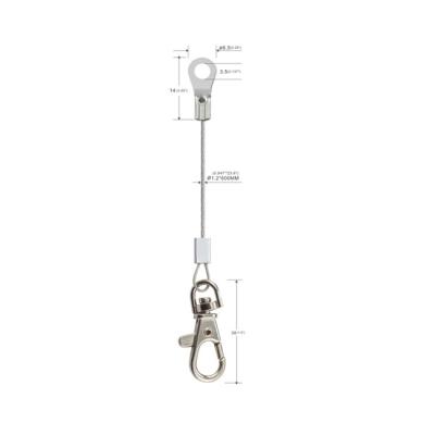 7x7 IWRC Wire Rope Sling With D Ring Swivel Loop Eye Snap YW86369