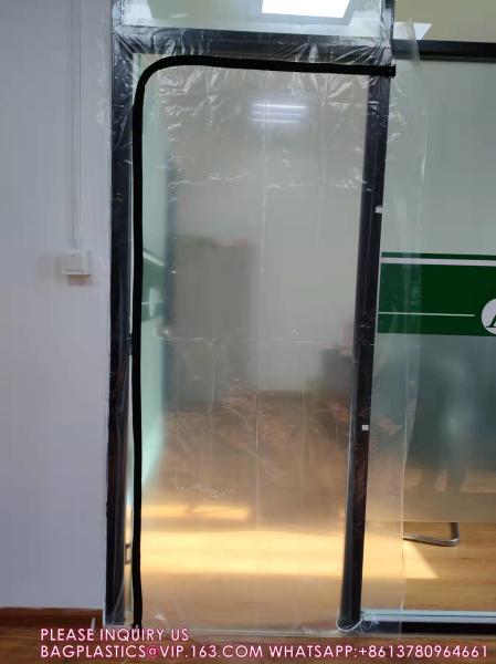 Sewing Zipper Door For Dust Barrier Zipwall Plastic zipper door dust barrier door U shape Dust Barrier Protection Kit