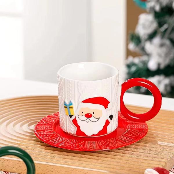 Modern Fashionable Ceramic Type Bone Christmas Gift Set with Personality Snowman Design