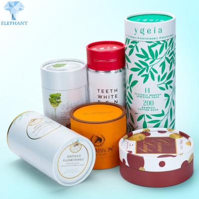 Cilindro oval do cartão que empacota o empacotamento biodegradável do tubo do Livro Branco