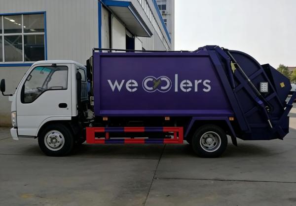 Diesel Fuel Type Mini Rear Loader Garbage Truck 5cbm Mini Refuse Collector Truck