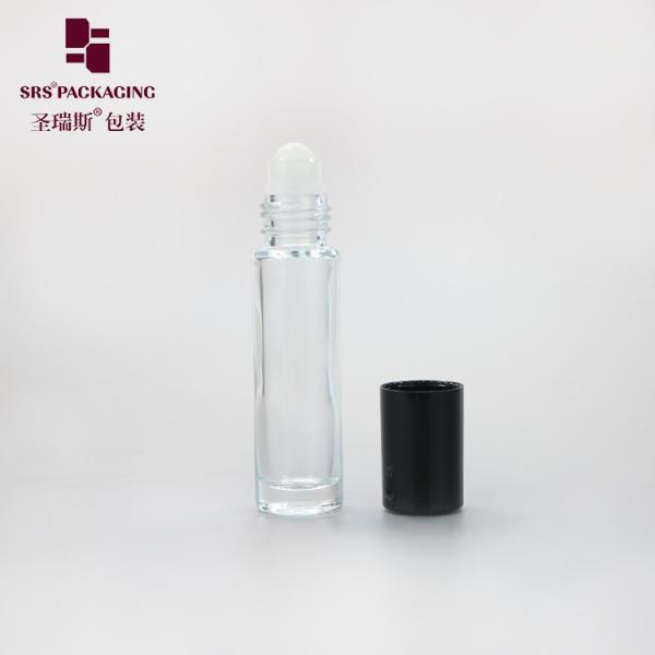 Clear Color Wall Glass Roller Ball Perfume Bottle with Steel Ball and Leak Proof Design
