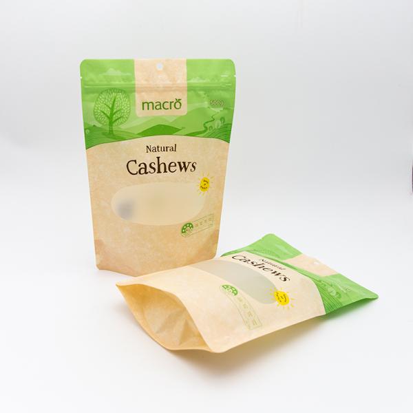 Zip-Lock Stand Up Pouches For Dry Food Packaging With Clear Windows And Food-Grade Materials Bulk Orders Discounts.