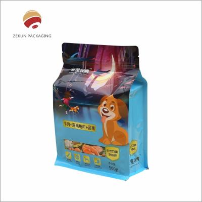 Sacos de embalagem de ração animal personalizáveis com fecho de fecho superior e design à prova de umidade Impressão vibrante