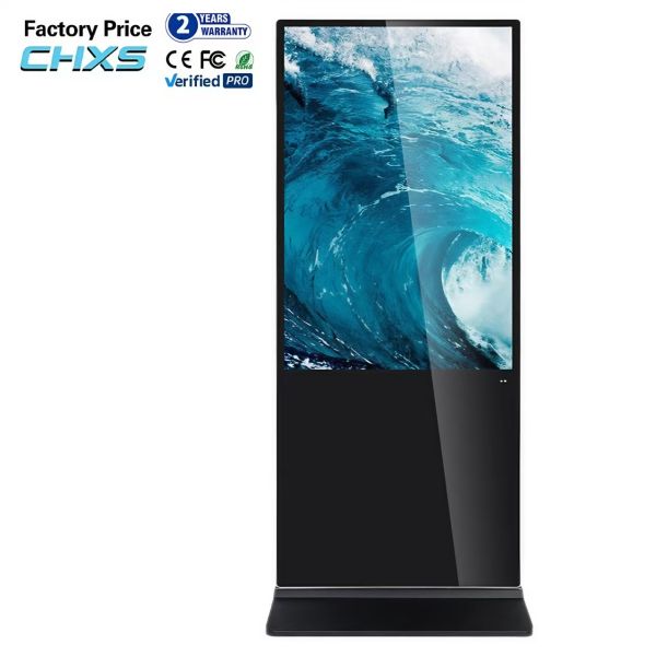 CH LCD Electronic Digital Signage Advertising Vertical Stand Touch Smart Interactive Screen Totem Display for Shop Menu Business
