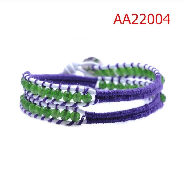 Multicolor Semi Precious Stone Bracelet, Gemstone Leather Wrap Bracelet, Wrap Bangle 36cm
