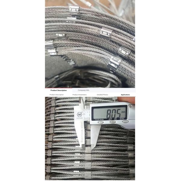 Rope Fencing Screen Architectural Wire Mesh