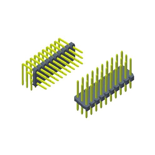 Brass PA6T PA9T Pin Header Connectors 2.0mm Dual Row Straight