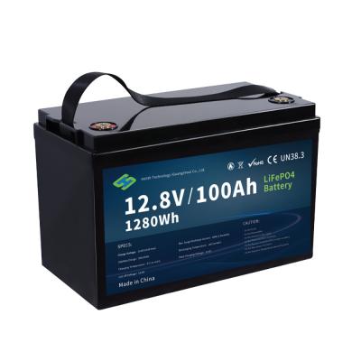 Bateria de iões de lítio Po4, portátil de 12 volts 100h Bateria de lítio