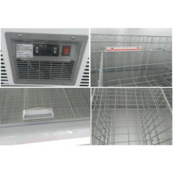 Замораживатель острова рекламы открытый верхний с стеклянной дверью для супермаркета