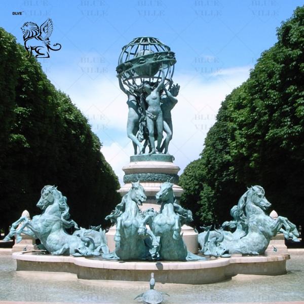 Fontaine de l'Observatoire Outdoor Bronze Figure Fountain Famous Large Horse Statues Fountains Garden Decoration