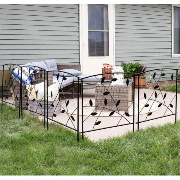 Водостойкие черные декоративные металлические панели ограждения садов для цветочного клумбы 32 дюйма