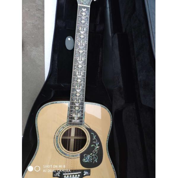 Aaaa All Real Abalone Super Deluxe Wood D45L Acoustic Guitar Customized Logo Is Available