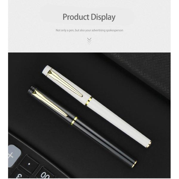 Pluma de firma de negocios 0.5mm grabado con logotipo Pluma de plástico neutral Regalo