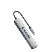 7 en 1 puertos multifunción USB C HUB Transmisión rápida 60W 4K 30Hz