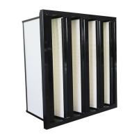 W forma V filtro de aire de banco de fibra de vidrio superfina H11 H12 99,99% 0,3um