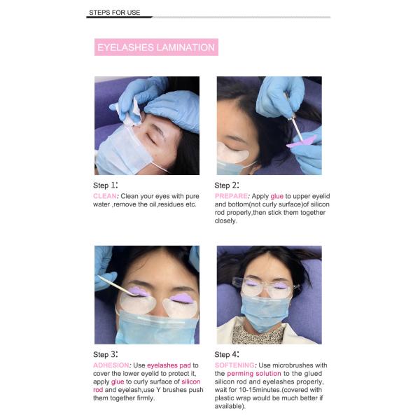 Kit higiénico de elevación de pestañas DIY con esencia de cuidado posterior de elevación de pestañas