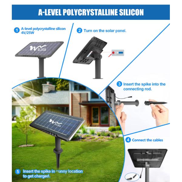 10м 2835 Наружные канатные солнечные фонари 3500K LiFePO4 солнечные светодиоды