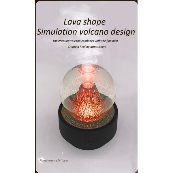 Home Office Volcano Aromatherapy Diffuser Tabletop With 7 Color LED Light