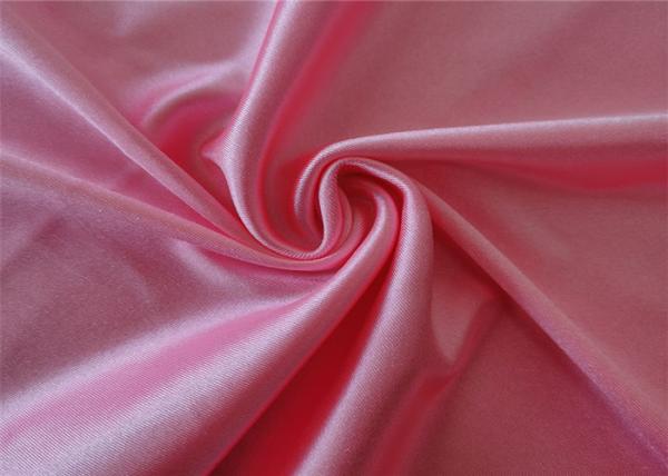 Stretch Shiny 95% Polyester 5% Spandex Satin Fabric 230gsm For Sleepwear Dress