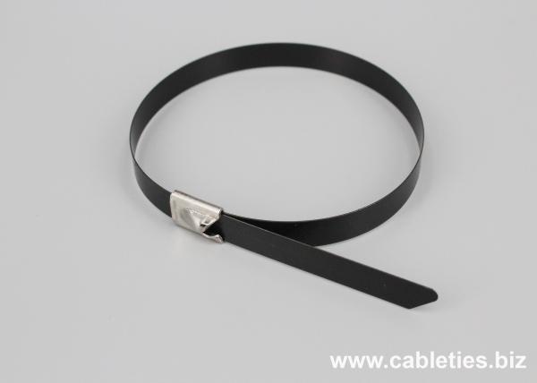 DEMOELE 201 304 316 PVC coated Stainless steel cable ties-ball self locking