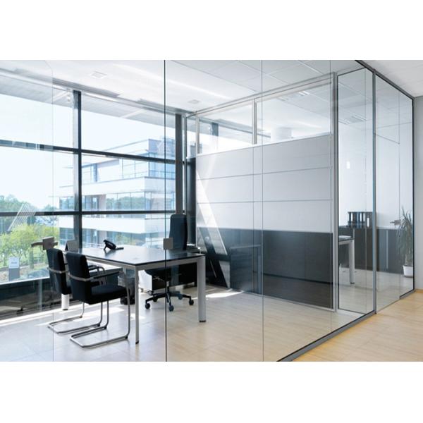 Lighting Partition Wall Glass , Glass Office Partition Systems