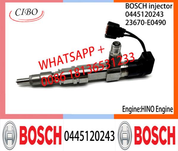 Conjunto original 0445120243 23670-E0490 do injetor de combustível 23670-E0490 de BOSCH 0445120243 para HINO