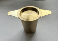 Customized Gold Stainless Steel 304 Loose Leaf Tea Filter Strainer Reusable Metal Tea Filter Infuser
