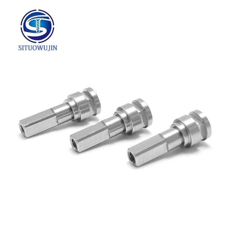SS304 316L CNC Nuts Round Head Stainless Steel Square Slot Screw Blind Hole Component