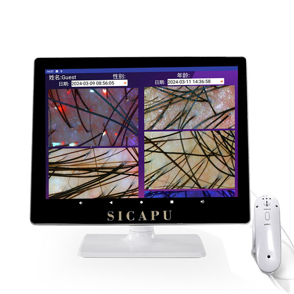 Máquina detectora de cabello con pantalla LCD para salones de belleza y clínicas