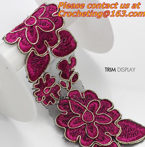 Lace Collar Applique Neckline Lace Crochet Flower Motif Patchwork Sewing Access