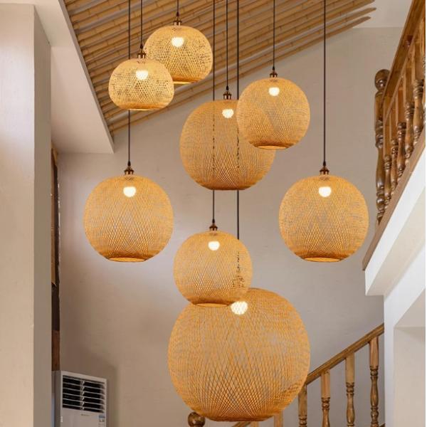 Bamboo Chandelier For Project Rattan Chandelier Retro Art Homestay Tea Room Living Room Bar Rattan Lamp