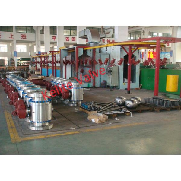 3 Piece Carbon Steel Trunnion Ball Valve , bare stem, actuators ball valve