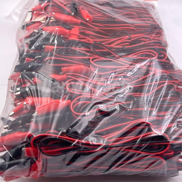 12v Black Red Electrical Test Leads Jumper Wire Alligator Crocodile Clips Cable