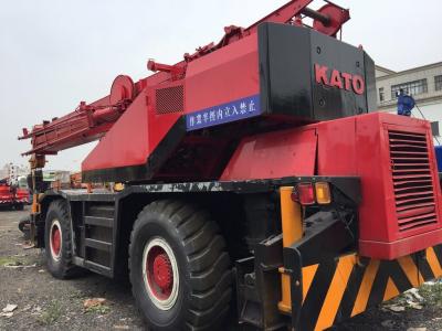 guindastes da mão 4WD segundo, KATO usado KR-25H-3 do guindaste do terreno áspero de 25 toneladas