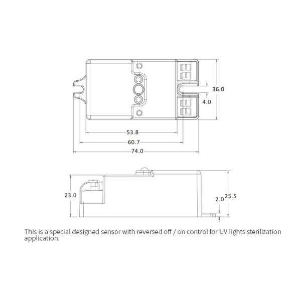 220-240V микроволновой AC датчик движения переключатель IP20 HNS211UV для УФ-лампы