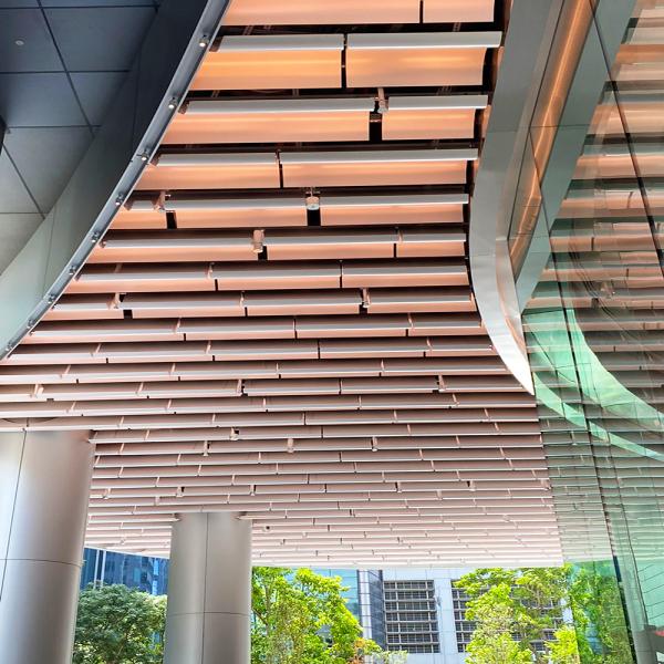 Fashionable Decorative Horizontal Aluminum Louver Customized For Commercial Building