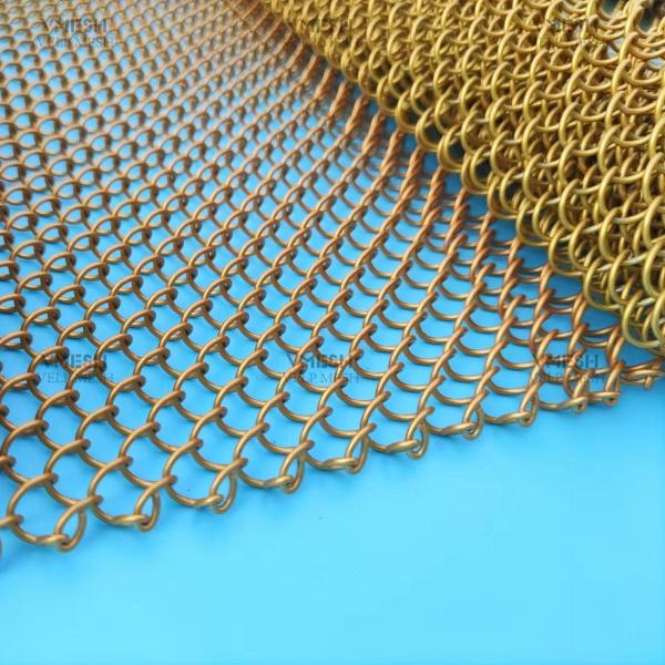 Aluminum Chain Link Metal Mesh Curtain - Powder Coated Rust Resistant