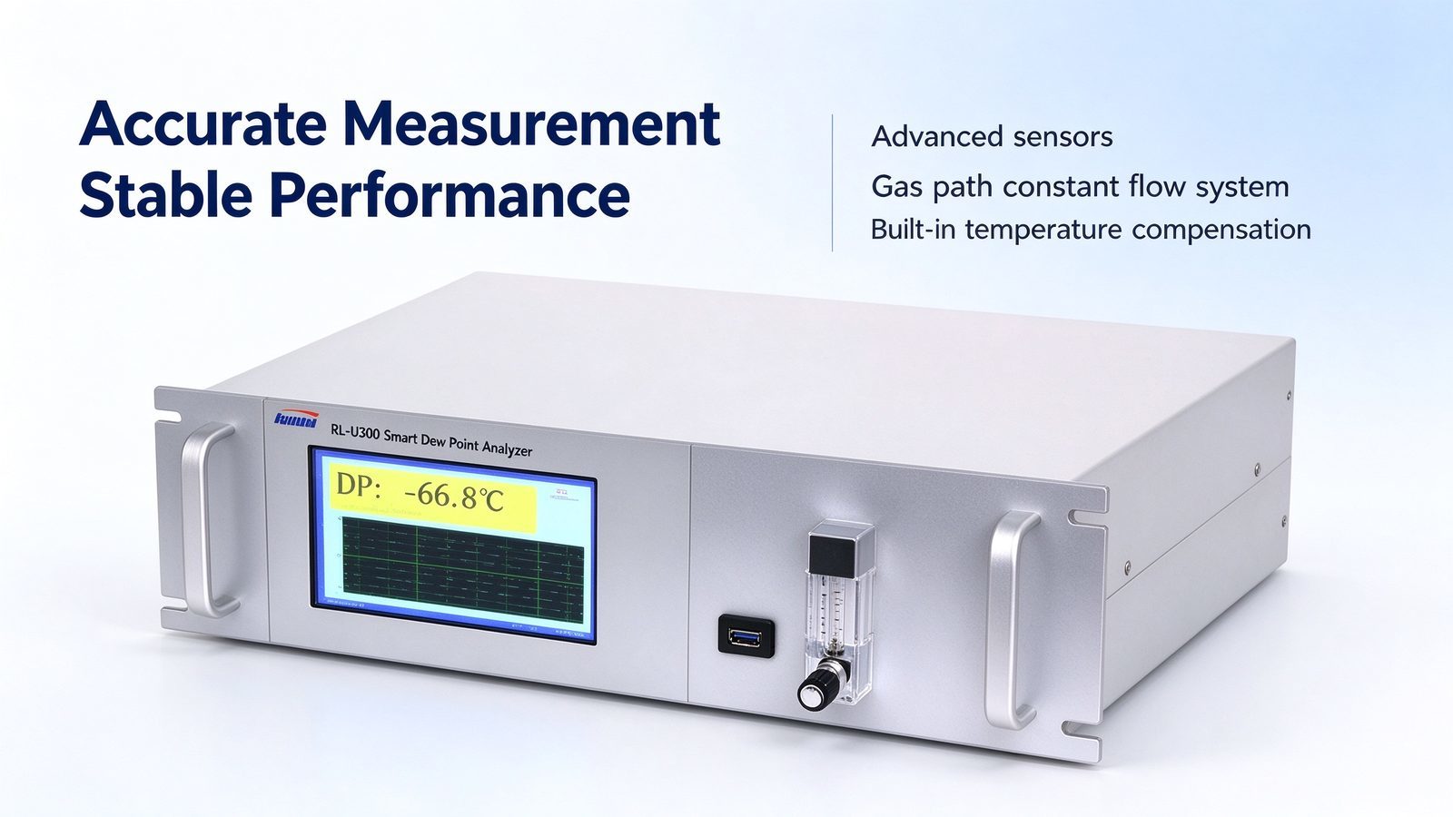 Online Dew Point Natural Gas Meter Trace Water Analyzer With Metal Construction