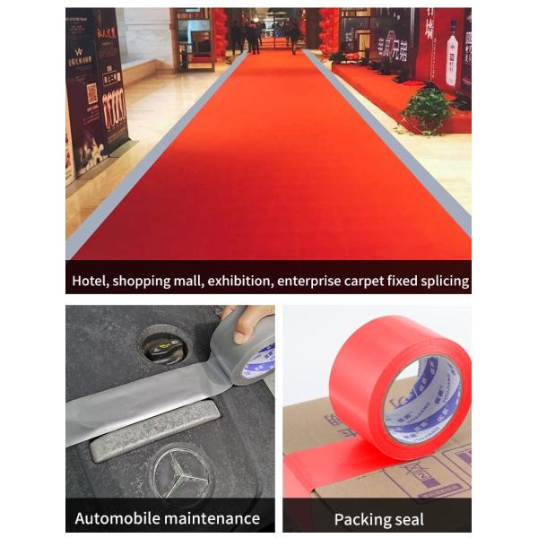 High Viscosity Black Duct Tape Clothes For Indoor Outdoor Applications No Logo Printing