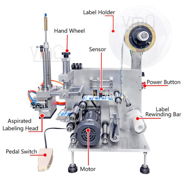 Semi-automatic Labeling Machine Desktop Can Cardboard Box Flat Bottle Labeling Machine Can Be Paired with Printing Machine