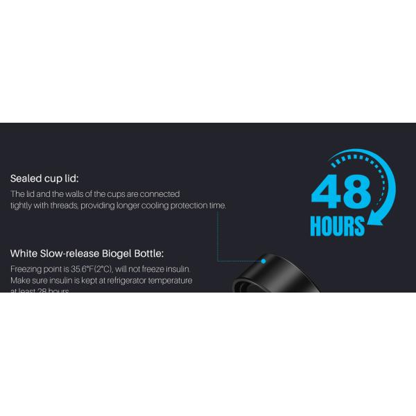 48H Insulin Pens Cooler Travel Case TSA Approved Diabetic Medicine Travel Cooler, Portable Insulin Medical Cooler