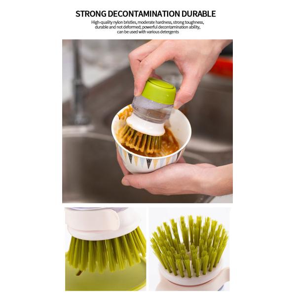 Амазонка Лидер продаж, кухонная щетка, пальмовая щетка, кухонный горшок для мытья посуды, добавление автоматического жидкого мыла в горшок