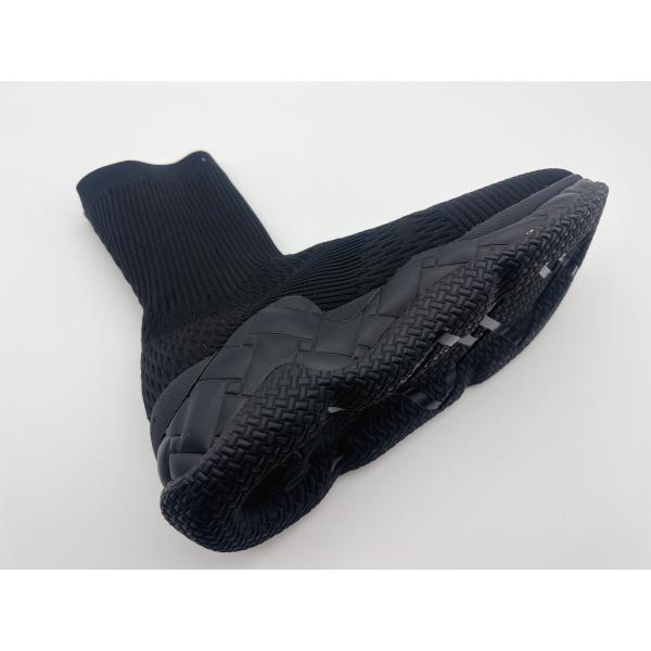 Comfort Non Slip Flat Shoes , Durable Black Leather High Top Shoes