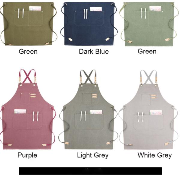 Custom Logo Cross Back Cotton Apron for Kitchen Chef in Bulk Order Supply Purchase