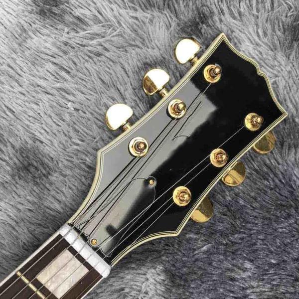 Double F-Holes Hollow Body Jazz Electric Guitar Ebony Fretboard Tremolo System in White