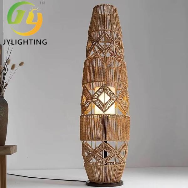 JYLIGHTING Japanese Style Bamboo Woven Chandelier Rural Homestay Art Decoration Pendant Lamp Living Dining Bedroom Light Floor